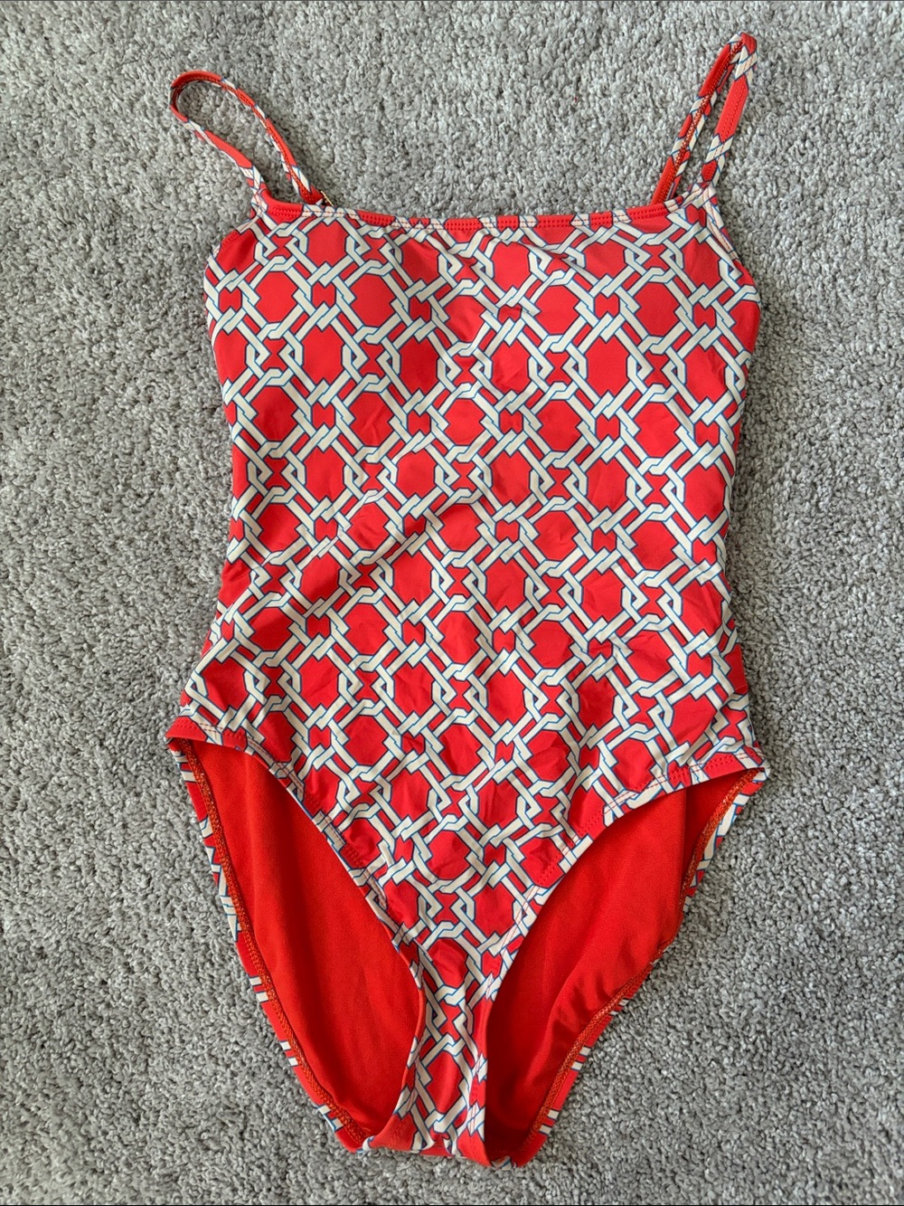La Blanca orange Geometric One-Piece Swim Suit